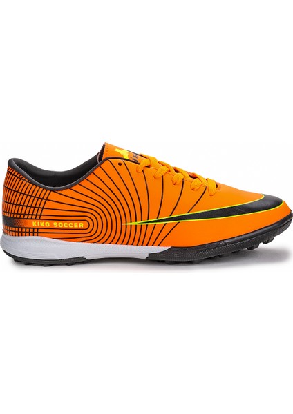 130 Halı Saha Erkek Çocuk Futbol Ayakkabı Turuncu - Siyah