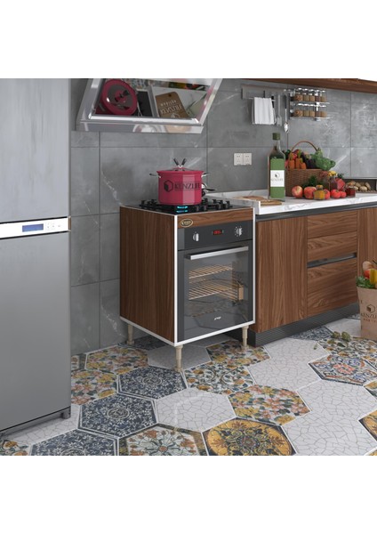 Kenzlife ankastre modülü kabini lev yaşin cvz 89-81*60*56 fırın ocak dolabı ayarlı ayaklı