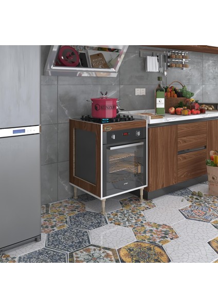 Kenzlife ankastre modülü kabini emir timur3 cvz 89-81*60*56 fırın ocak dolabı ayarlı ayaklı