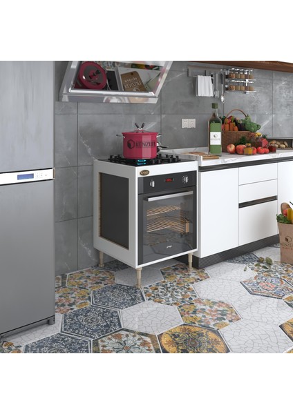 Kenzlife ankastre modülü kabini emir timur3 byz 89-81*60*56 fırın ocak dolabı ayarlı ayaklı