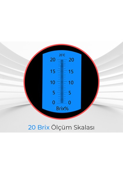 0-20 Brix Dürbün El Tipi Refraktometre, Brix Ölçer