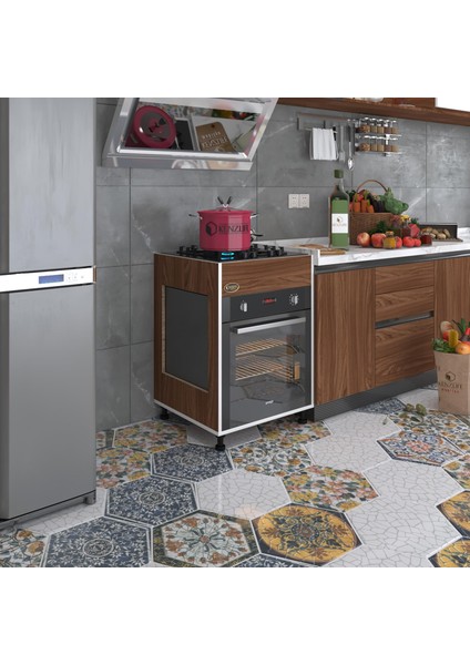 Kenzlife ankastre modülü kabini haya busa3 cvz 85*60*56 fırın ocak dolabı ayarlı ayaklı üstten