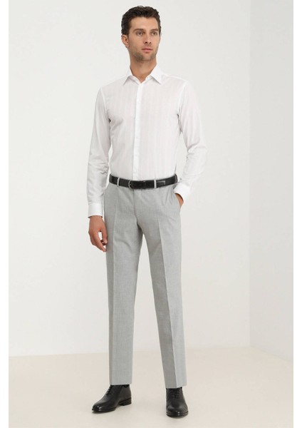 Beyaz Slim Fit Dokuma Klasik %100 Pamuk Gömlek fiyatları