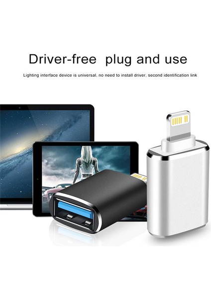 Iphone Ipad Uyumlu Lightning Otg Adaptör USB Flash Klavye Mouse Aparatı