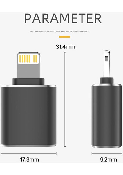 Iphone Ipad Uyumlu Lightning Otg Adaptör USB Flash Klavye Mouse Aparatı