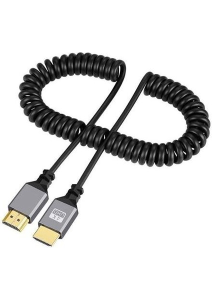 HDMI Spiral Yaylı Uzayabilen Fullhd 4K 60Hz UHD Kablo (0.5-2 Metre)