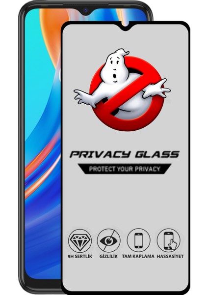 Tecno Spark 7t Tam Kaplayan Privacy Hayalet Temperli Ekran Koruycu Cam