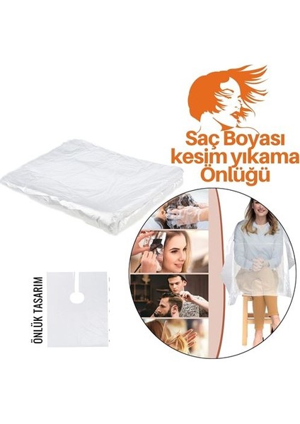 180 Adet Saç Boyası Kesim Yıkama Önlüğü