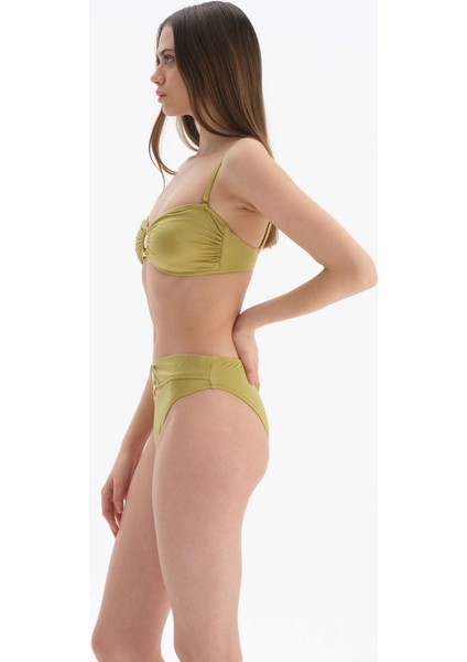 Fıstık Yeşili Straplez Bikini Üst