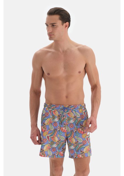 Lila Tropik Meyve Des. Orta Şort modelleri