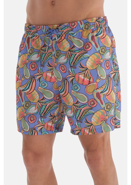 Lila Tropik Meyve Des. Orta Şort fırsatları