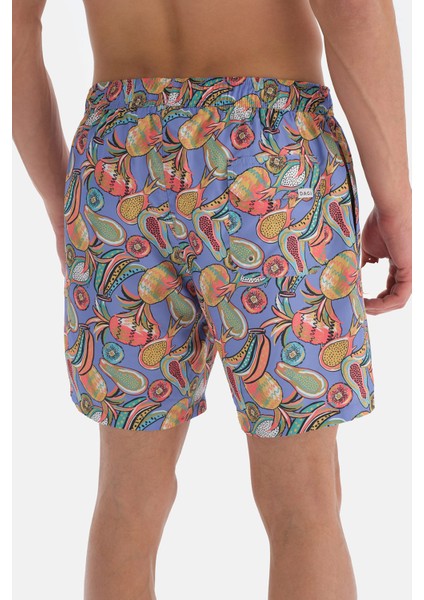 Lila Tropik Meyve Des. Orta Şort indirimleri