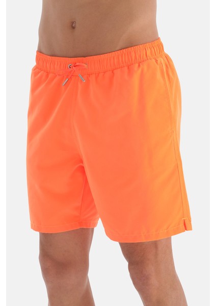 Neon Turucu Düz Orta Şort modelleri