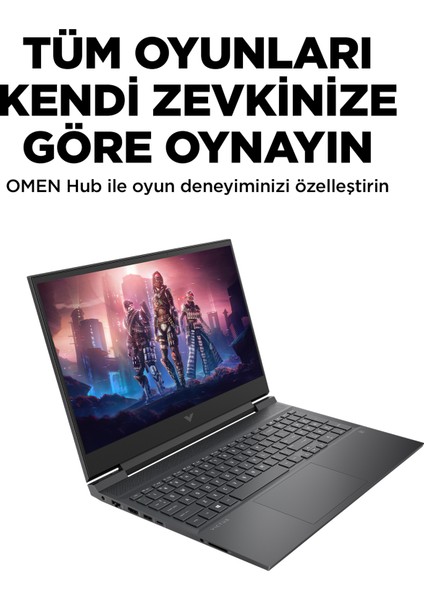 Victus 16-D1047NT Intel Core i5 12500H 8GB Ddr5 512GB SSD RTX3050Ti 16.1" FHD 144Hz Freedos Taşınabilir Bilgisayar 68P32EA