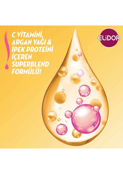 Superblend Saç Bakım Şampuanı İpeksi Yumuşaklık Argan Yağı İpek Proteini C Vitamini 400 ml