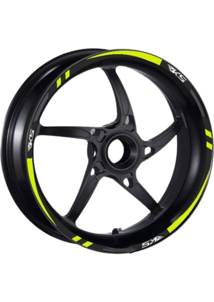 Rks Uyumlu Flo Sarı Reflektör 1 Set Jant Şeridi