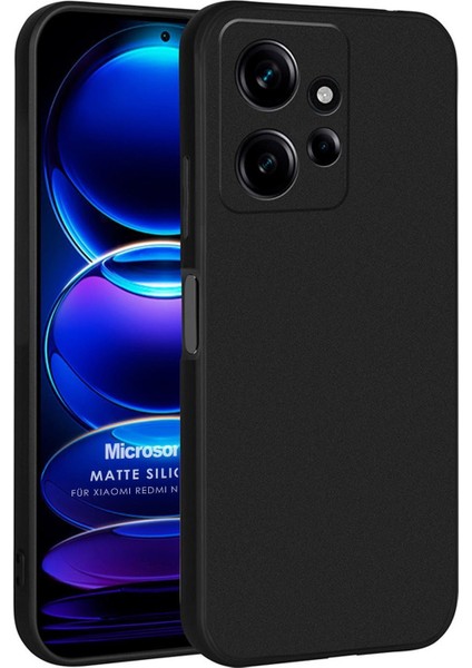 Matte Silicone Xiaomi Redmi Note 12 4g Kılıf Siyah