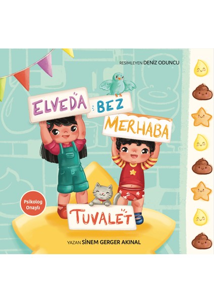 Tuvalet Eğitimi Kitabı, Panolu, Stickerlı - Çocuklara Özel – 22X22- Sinem Gerger Akınal