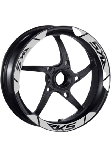 Rks Uyumlu Beyaz Geniş 1 Set Jant Şeridi