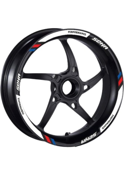 Kanuni Seha 150 2022 - 2024 Uyumlu 1 Set Jant Şeridi Beyaz