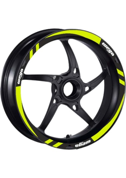 Tvs Wego 110 2012 - 2024 Uyumlu Flo Sarı 1 Set Jant Şeridi