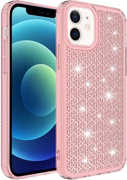 Apple iPhone 12 ile Uyumlu Kılıf Parlak Tasarım Kadın Telefon Kılıfı Kapak