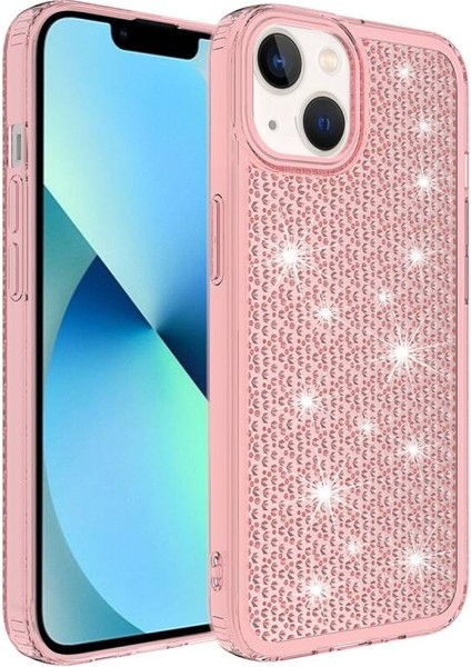 Apple iPhone 13 ile Uyumlu Kılıf Parlak Tasarım Kadın Telefon Kılıfı Kapak