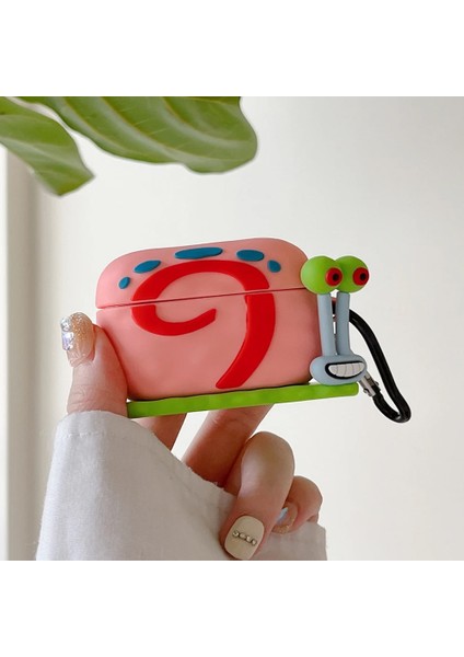 Airpods Pro Kılıf Cartoon Figürlü Silikon Crtn-Fgr-Gry-The-Snl