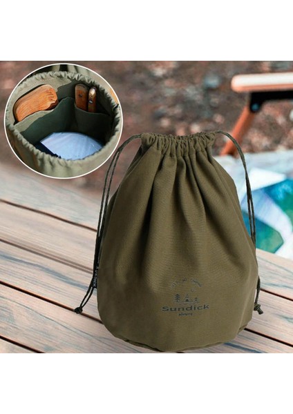 Canvas Drawstring Torba Tencere Organizatörü Yeşil Büyük Için Dayanıklı Taşınabilir Kamp Çantası (Yurt Dışından) fırsatları