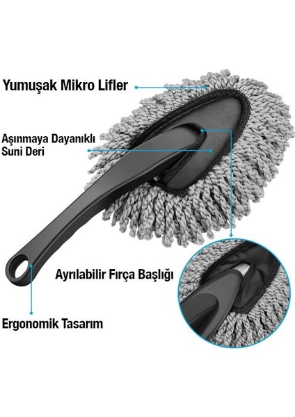 Profesyonel 6 Parça Mikrofiber Araç Yıkama Seti Araç Jant Yıkama Fırcası Bezi Araç Yıkama Fırca Seti