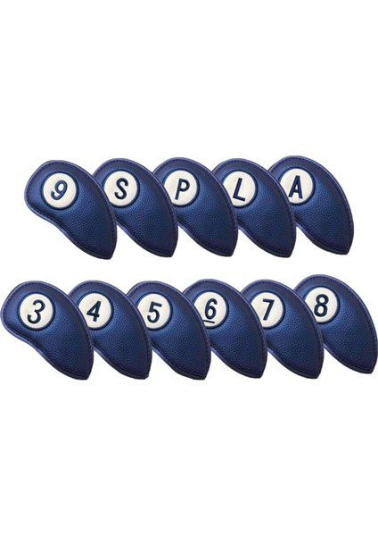 Dayanıklı 11 Adet Pu Golf Demir Headcovers Kulüp Kafası Için Koruyucu Mavi Kapakları (Yurt Dışından) fiyatları