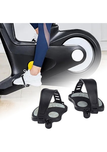 Egzersiz Bisikleti Pedalları W / Ayarlanabilir Sapanlar Ev Gym Bisiklet Değiştirme Uzun 12.7mm Mil (Yurt Dışından) modelleri