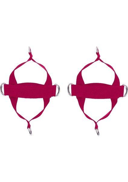 2pcs Ayak Bileği Koruma Kayışı Ağırlık Kaldırma D Halka Spor Salonu Bacak Eğitimi Gül Kırmızı (Yurt Dışından)