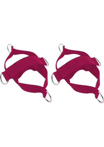 2pcs Ayak Bileği Koruma Kayışı Ağırlık Kaldırma D Halka Spor Salonu Bacak Eğitimi Gül Kırmızı (Yurt Dışından)