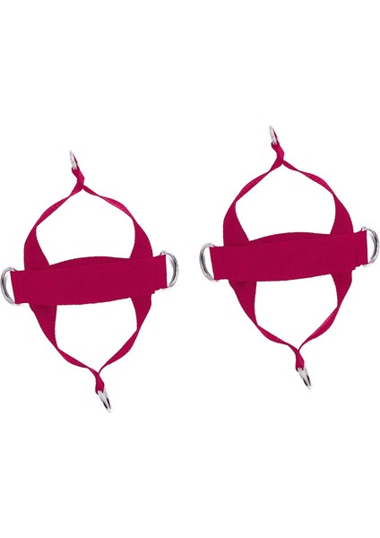 2pcs Ayak Bileği Koruma Kayışı Ağırlık Kaldırma D Halka Spor Salonu Bacak Eğitimi Gül Kırmızı (Yurt Dışından)