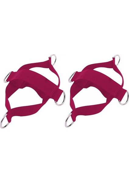 2pcs Ayak Bileği Koruma Kayışı Ağırlık Kaldırma D Halka Spor Salonu Bacak Eğitimi Gül Kırmızı (Yurt Dışından)
