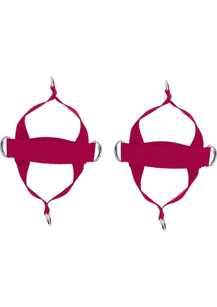 2pcs Ayak Bileği Koruma Kayışı Ağırlık Kaldırma D Halka Spor Salonu Bacak Eğitimi Gül Kırmızı (Yurt Dışından)