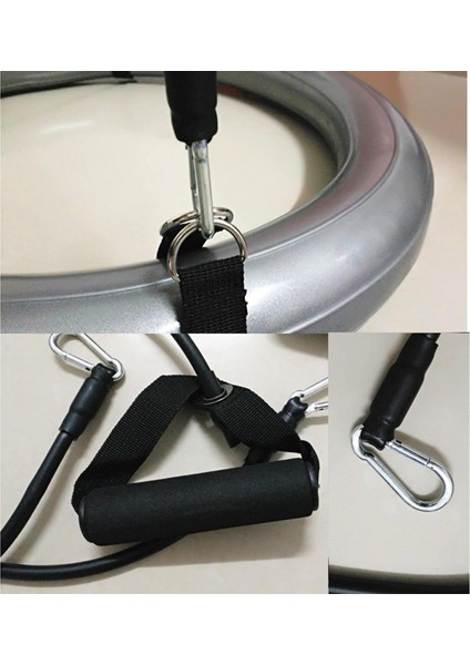 Şişme Yoga Top Stabilitesi Pilates Egzersiz Topu Standı Direnç Band Gri (Yurt Dışından) fiyatları