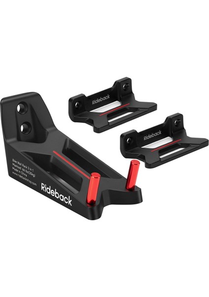 Kapalı Garaj Montaj Rafı Duvar Asılı Pedal Tutucu 3pcs Siyah (Yurt Dışından)