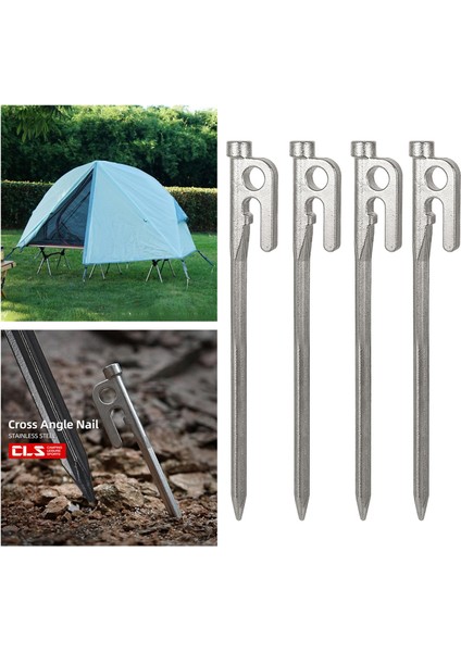 4 Parça 20/30 cm 201 Paslanmaz Çelik Çadır Çivi Spike Gölgelik Çadır Peg Bokta 20 cm Gümüş (Yurt Dışından) modelleri