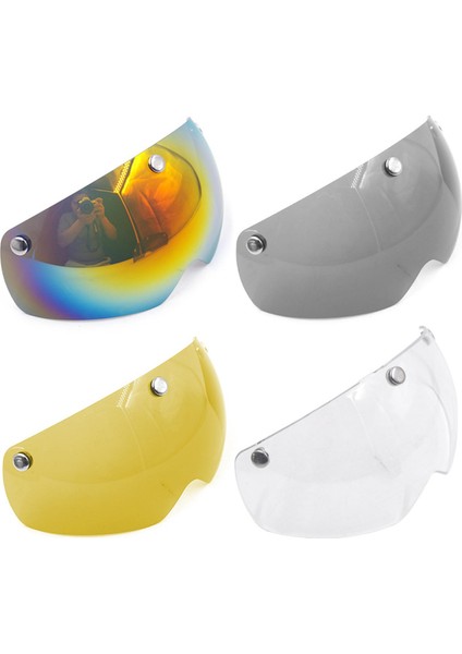 Manyetik Goggles Çıkarılabilir Vizör Gözü Bisiklet Dağ Kaskı Len Sarı (Yurt Dışından)