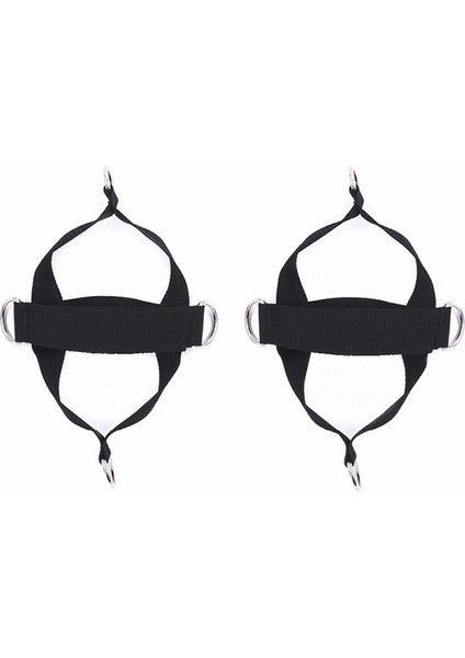2pcs Ayak Bileği Koruma Kayışı Ağırlık Kaldırma D Ring Spor Salonu Bacak Eğitimi Siyah (Yurt Dışından)