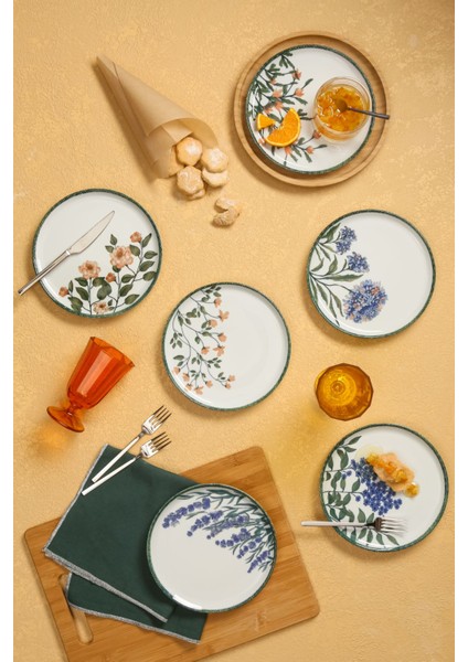 Flower Garden 6 Kişilik Pasta Ve Çay Takımı 18 Parça fiyatları