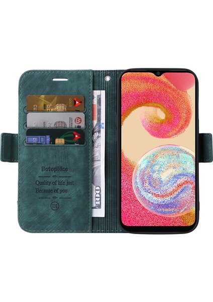 Samsung Galaxy A04E 4g Için Cep Telefonu Kapağı, Tam Koruma Cüzdan Stand Baskılı Hat Dikiş Pu Deri Kılıf (Yurt Dışından) fiyatları