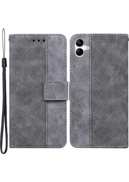 Samsung Galaxy A04E Için 4g / F04 4g / M04 4g Baskılı Telefon Kılıfı Pu Deri Cüzdan Şok Geçirmez Stand Kapağı El Kayışı ile (Yurt Dışından)