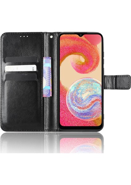 Samsung Galaxy A04E 4g Için Damla Geçirmez Telefon Kılıfı, Çılgın At Dokusu Manyetik Flip Cüzdan Stand Pu Deri Cep Telefon Kapağı Kayışlı (Yurt Dışından) modelleri