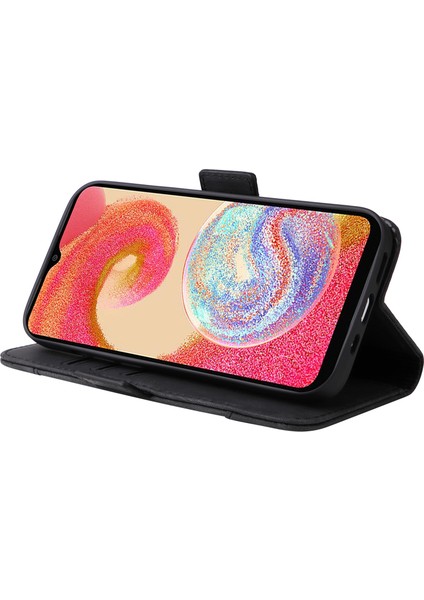 Samsung Galaxy A04E 4g Için Cep Telefonu Kapağı, Tam Koruma Cüzdan Stand Baskılı Hat Dikiş Pu Deri Kılıf (Yurt Dışından) modelleri