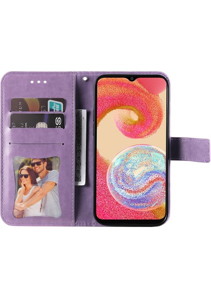 Samsung Galaxy A04E Için 4g Anti-Çizelge Pu Deri Koruyucu Telefon Kılıfı Çiçek Baskı Telefon Kapak Stand Stand Süpe (Yurt Dışından) fiyatları