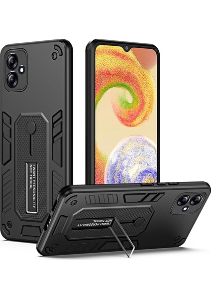 Samsung Galaxy A04 4g (164.4 x 76.3 x 9.1 Mm) Için Tpu + Pc Telefon Kılıfı, Kickstand Koruyucu Telefon Kapağı (Yurt Dışından)