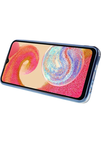 Samsung Galaxy A04E Için 4g / M04 4g / F04 4g Rhinestone Telefon Kılıfı Çiçek Deseni Kickstand Glitter Gradient Tpu Kapak (Yurt Dışından)